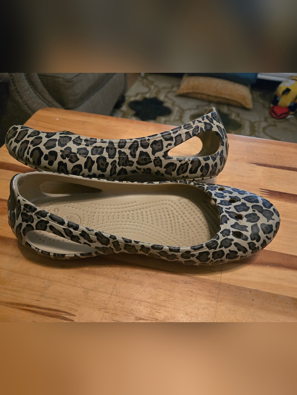 Crocs Leopard-Print Women's Comfort Flats